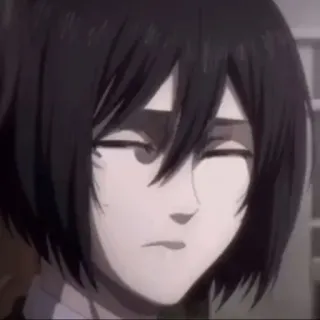 🥵 2bbb4acd Mikasa Ackerman Attack on Titan anime, manga, survey corps, stoic, warrior whatsapp sticker