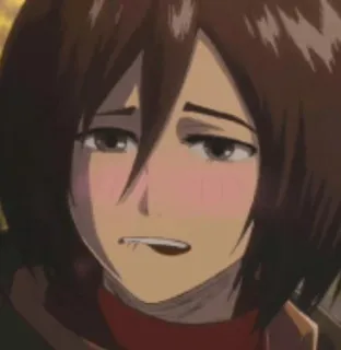 🥵 a23ecc6f Mikasa Ackerman Attack on Titan anime, girl, manga, expression, mikasa whatsapp sticker