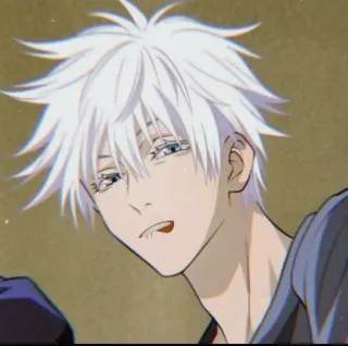 🌚 a76c54b0 Satoru Gojo Jujutsu Kaisen anime, gojo, satoru, white hair, powerful whatsapp sticker