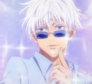 🤔 c396ebe4 Satoru Gojo Jujutsu Kaisen anime, character, gojo, satoru, sunglasses whatsapp sticker