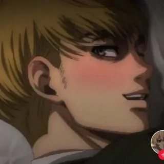 🌟 d4e0b5a5 Armin Arlert Attack on Titan anime, manga, shonen, illustration whatsapp sticker