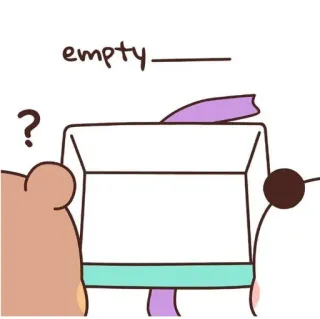 🎁 9aa4d75b empty pusty, prezent, podarunek, niespodzianka, pytanie telegram sticker