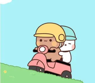 ❤️ ab7a212d słodki, brzoskwinia, brzoskwiniowy kot, goma, mochi, kot, skuter telegram sticker