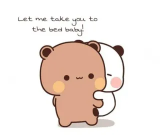 ❤️ ff303185 Let me take you to the bed baby! słodkie, niedźwiedzie, miłość, romantyzm telegram sticker