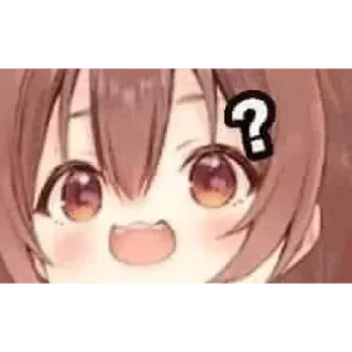 🤔 384af2e4 Inugami Korone Anime, VTuber, Hond, Vraagteken, Kawaii whatsapp sticker