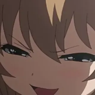 😏 bd17944f anime, meisje, zelfgenoegzaam, cartoon, blij whatsapp sticker