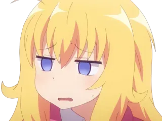 😒 fac84e73 anime, cartoon, meisje, blond, schattig whatsapp sticker