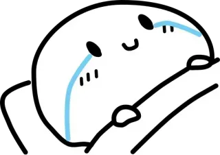 🥺 2b53afca грустный, плачущий, слезы, минимализм, мультик whatsapp sticker