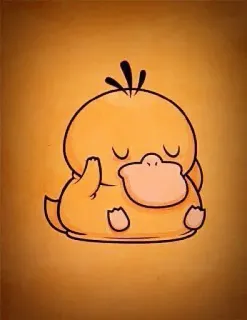 ❤ aef23d46 Psyduck Pokemon покемон, Псидак, милый, утка, сонный whatsapp sticker