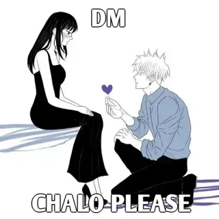 🤔 ec9d7273 DM CHALO PLEASE Аниме, Любовь, Отношения, Знакомства, Романтика whatsapp sticker