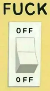 🖕 779a0778 FUCK OFF vloeken, beledigend, schakelen, afsluiten telegram sticker