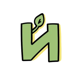 🙂 0ca73f77 letter, plant, green, nature, alphabet telegram sticker