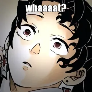 🙂 3e6b79e4 whaaaaat? anime, zszokowany, zmieszany, wyraz twarzy, zaskoczony telegram sticker