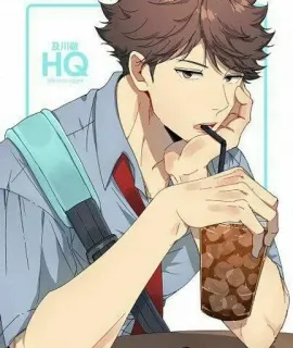 🥂 38c69fe9 HQ Anime, Napój, Kreskówka, Mężczyzna, Haikyuu whatsapp sticker