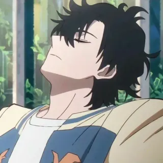 🪢 488cd134 Anime, Postać, Mężczyzna, Odpoczynek, Relaks, Młodzież, Nastolatek whatsapp sticker