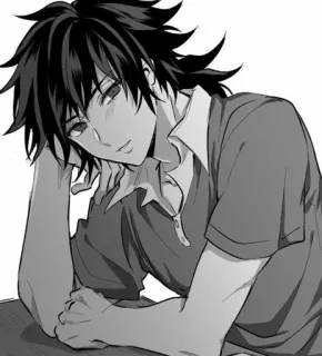 🙂 8a409b3b Anime, Manga, Męski, Postać, Portret whatsapp sticker