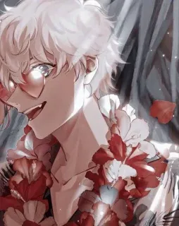 🥂 fc5f70e6 Anime, Kwiaty, Postać, Portret, Grafika, Uroczy, Hawajski whatsapp sticker