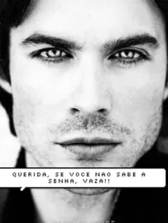 😐 1765f755 QUERIDA, SE VOCE NÃO SABE A SENHA, VAZA!! мужчина, портрет, черно-белый, текст, цитата, выражение telegram sticker
