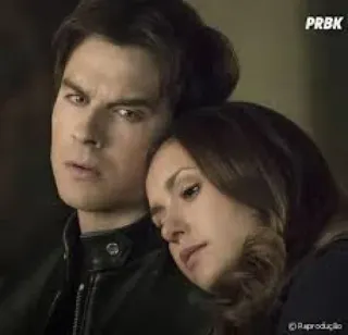 ❤️ a6d7e6c7 Elena Gilbert, Damon Salvatore The Vampire Diaries Сериал, Вампиры, Романтика, Драма, Сверхъестественное telegram sticker