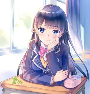 🙂 00692145 Аниме, Школьница, Милый, Манга, Персонаж, Девушка, Студентка telegram sticker