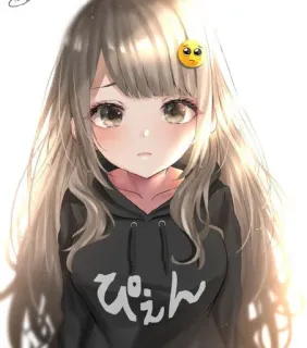 🙂 0e6048f3 ぴえん Аниме, Девушка, Милый, Японский, Персонаж, Эмодзи telegram sticker