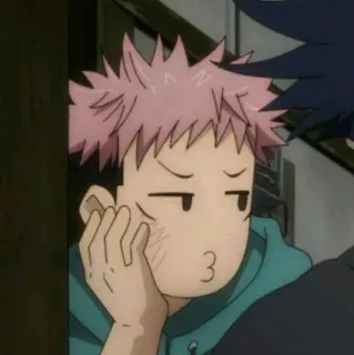 🙂 50ee0d49 Yuji Itadori Jujutsu Kaisen Аниме, Jujutsu Kaisen, Юдзи Итадори, Персонаж, Наклейка, Аниме Наклейка telegram sticker