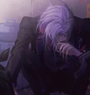 🙂 583c3995 Аниме, Персонаж, Искусство, Цифровое искусство, Эмо, Грустный telegram sticker