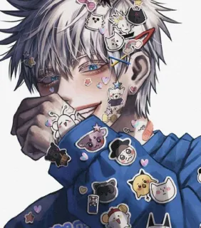 🙂 58775141 Аниме, Стикер, Милый, Манга, Мультфильм, Иллюстрация telegram sticker