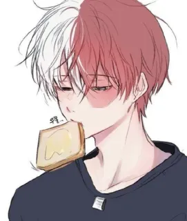 🙂 bab16384 Shoto Todoroki My Hero Academia Аниме, Сёнен, Персонаж, Тодороки, Моя геройская академия, Тост telegram sticker