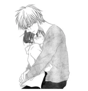 🙂 e0ec7791 Аниме, Манга, Романтика, Пара, Объятия, Нежность, Любовь telegram sticker