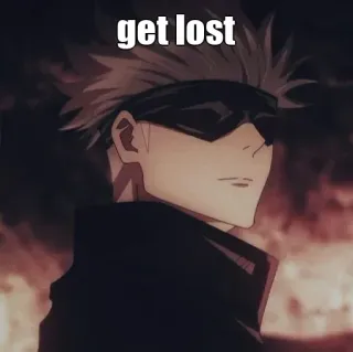 🙂 662d9cda Gojo Satoru Jujutsu Kaisen get lost Anime, Gojo Satoru, Jujutsu Kaisen, Manga whatsapp sticker