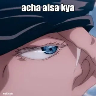 🙂 7467318c acha aisa kya Meme, Meme indio, ¿Ah, sí?, Sarcástico, Poner los ojos en blanco whatsapp sticker