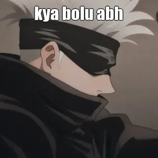 🙂 acd8d037 Satoru Gojo Jujutsu Kaisen kya bolu abh anime, gojo, jujutsu kaisen, satoru gojo, manga, personaje whatsapp sticker