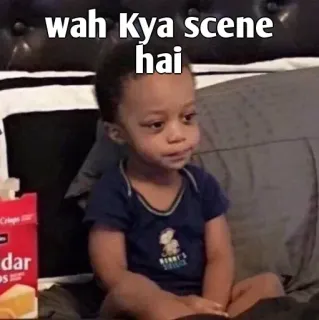 👀 033a0db8 wah Kya scene hai Meme, Espressione, Bambino, Divertente, Meme di internet telegram sticker