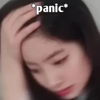 👀 322c894a *panic* panico, ansia, stress, preoccupazione, reazione, emozione, nervoso telegram sticker