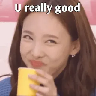 👀 38ba7664 U really good complimento, positivo, espressione, incoraggiamento, approvazione telegram sticker
