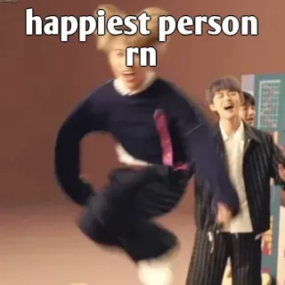 👀 83101f8a happiest person rn felice, persona, gioia, celebrazione telegram sticker