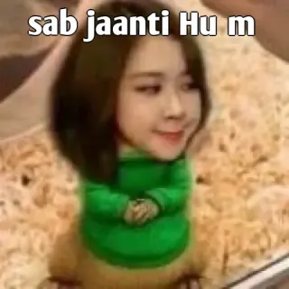 👀 90383c69 sab jaanti Hu m Meme, Divertente, Meme di internet, Umorismo telegram sticker