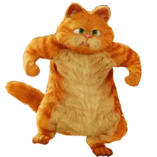 💪 82fc9a10 Garfield 고양이, 만화, 가필드, 주황색, 캐릭터, 웃긴 telegram sticker
