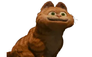 😁 cb76ea3f Garfield 고양이, 만화, 주황색 고양이, 가필드 telegram sticker