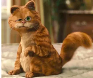 😐 f3578aa2 Garfield 고양이, 만화, 가필드, 주황색, 웃긴, 애완 동물 telegram sticker