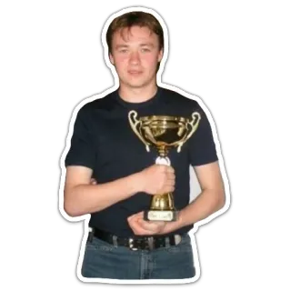 🏆 046c72eb uomo, trofeo, vincitore, successo, competizione, successo, premio telegram sticker