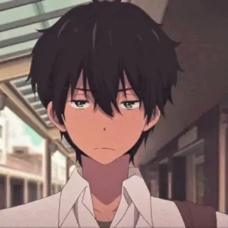 💈 092f6f25 Houtarou Oreki Hyouka อนิเมะ, ตัวละคร, เฮียวกะ, โฮทาโร่ โอเรกิ, เหนื่อย, ชุดนักเรียน, ผู้ชาย telegram sticker
