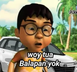 🤔 0beb5ad9 woy tua
Balapan yok cartoon, character, indonesian, text, speech bubble telegram sticker