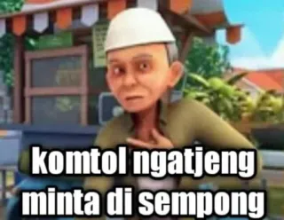 🤔 49b0362a komtol ngatjeng
minta di sempong offensive, slang, cartoon, indonesian, vulgar telegram sticker