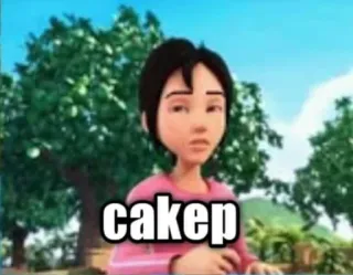 🤔 665ab3e3 cakep cartoon, character, animation, expression, Malay telegram sticker