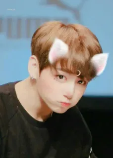 💜 7fc39ae8 портрет, кошачьи ушки, фильтр, милый telegram sticker