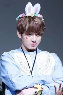 💜 94454b8b Jungkook kpop, чонгук, bts, кролик, айдол, азиат, корейский telegram sticker