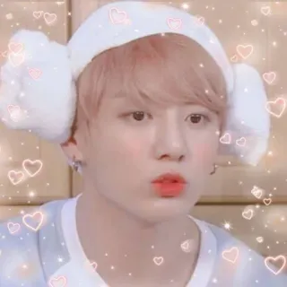 💜 f83c9f84 Jungkook kpop, bts, чонгук, айдол, певец, сердце telegram sticker