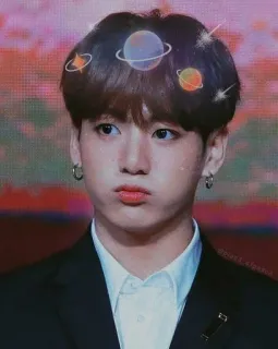 💜 fdd7bde4 Jungkook K-Pop, BTS, Певец, Музыка, Портрет telegram sticker